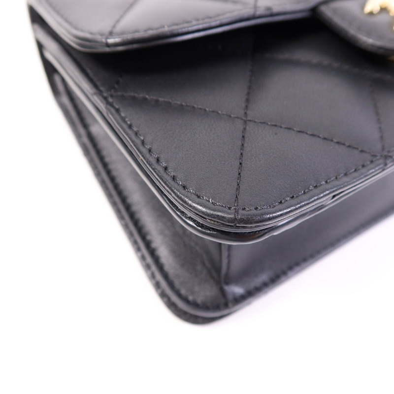 CHANEL 牛皮皮革2 Way Shoulder Bag金扣鏈帶肩背袋-11