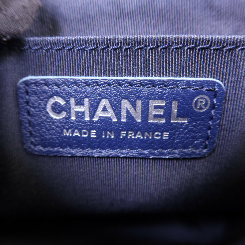 CHANEL 羊皮皮革Chain Shoulder Bag銀扣鏈帶肩背袋-5