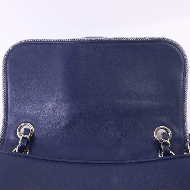 CHANEL 羊皮皮革Chain Shoulder Bag銀扣鏈帶肩背袋-12