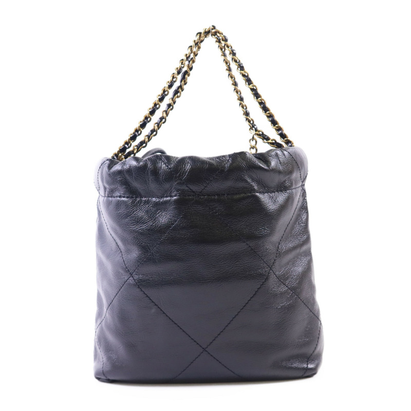 CHANEL 牛皮皮革C22 Mini金扣手挽肩背兩用袋-1