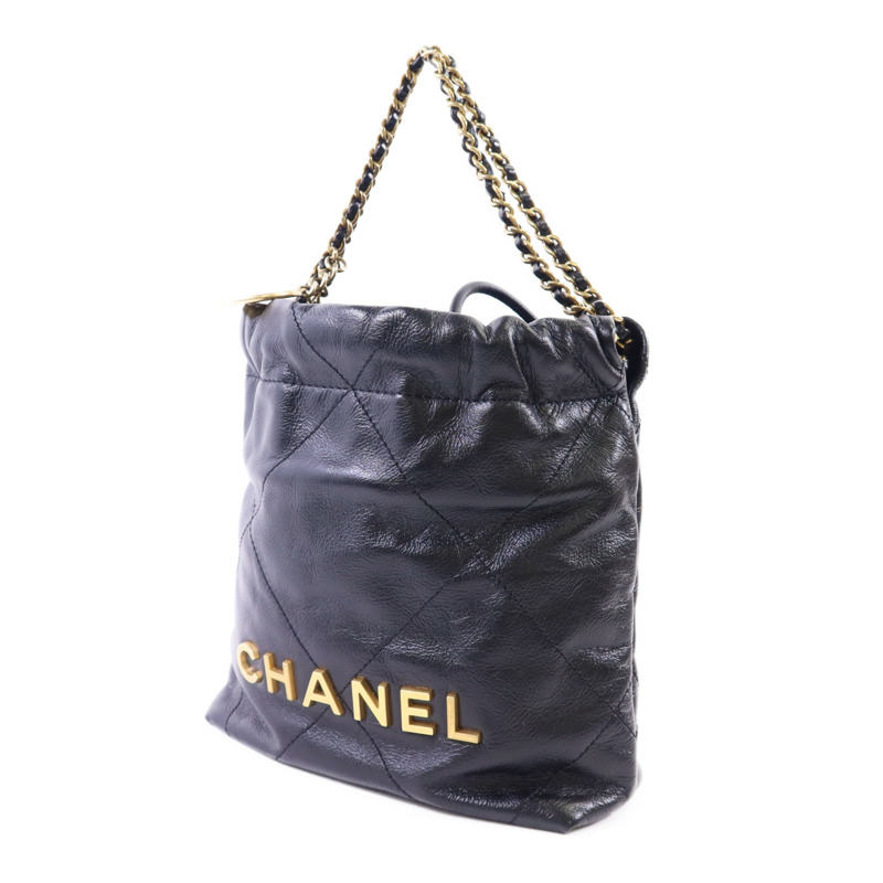 CHANEL 牛皮皮革C22 Mini金扣手挽肩背兩用袋-2