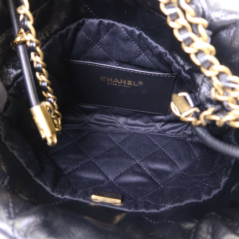 CHANEL 牛皮皮革C22 Mini金扣手挽肩背兩用袋-5