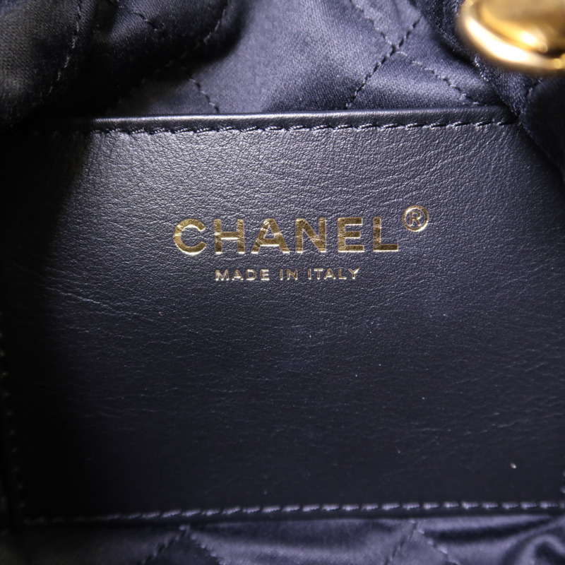 CHANEL 牛皮皮革C22 Mini金扣手挽肩背兩用袋-6