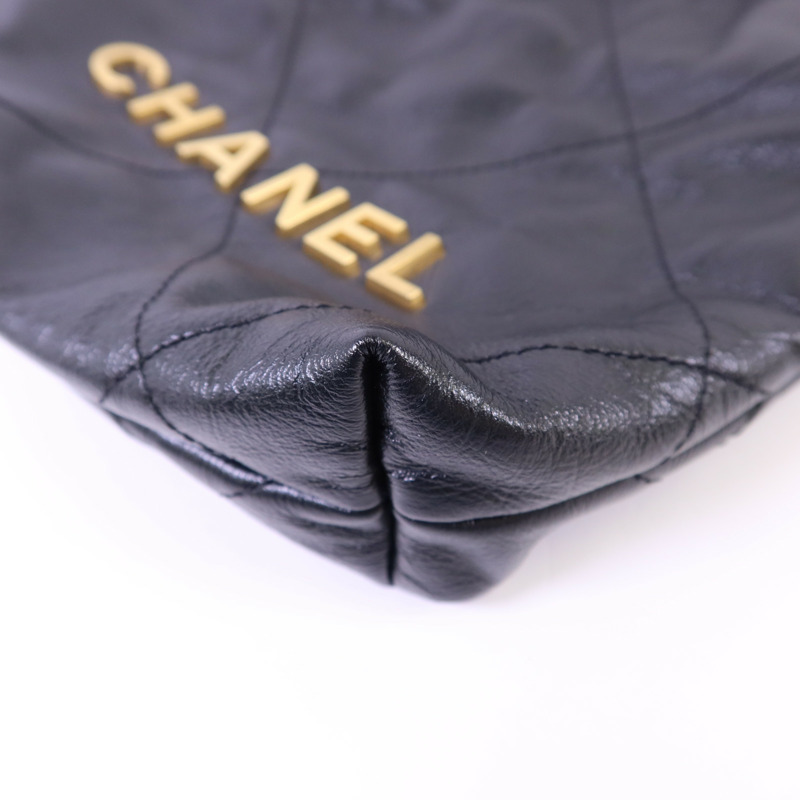 CHANEL 牛皮皮革C22 Mini金扣手挽肩背兩用袋-11