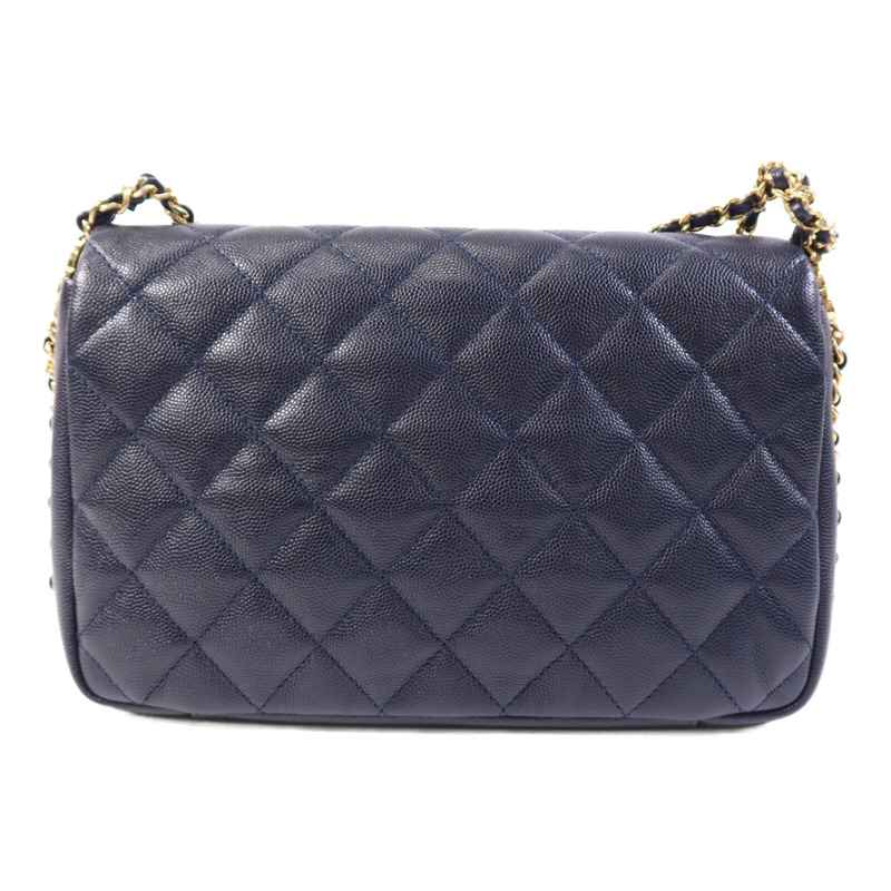 CHANEL 牛皮皮革Shoulder Bag金扣鏈帶肩背袋-1