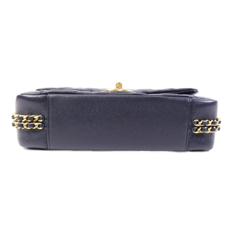 CHANEL 牛皮皮革Shoulder Bag金扣鏈帶肩背袋-3