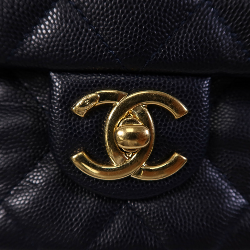 CHANEL 牛皮皮革Shoulder Bag金扣鏈帶肩背袋-6