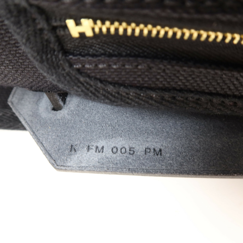 HERMES 帆布Herbag PM金扣手挽肩背兩用袋Noir-6