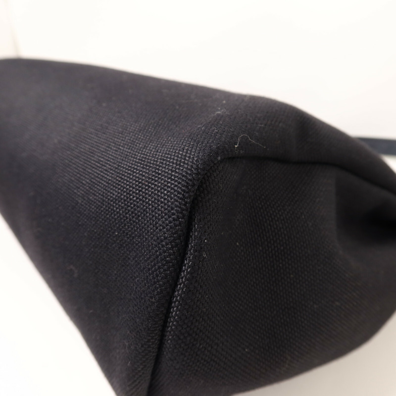 HERMES 帆布Herbag PM金扣手挽肩背兩用袋Noir-11