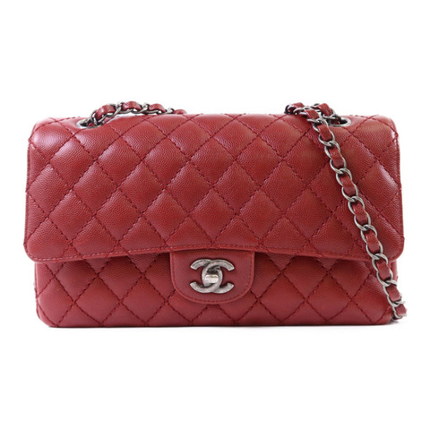 CHANEL 牛皮皮革Classic 25銀扣鏈帶肩背袋