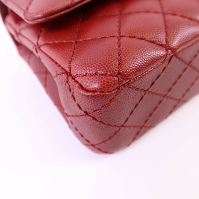 CHANEL 牛皮皮革Classic 25銀扣鏈帶肩背袋-13