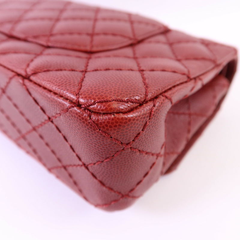 CHANEL 牛皮皮革Classic 25銀扣鏈帶肩背袋-14