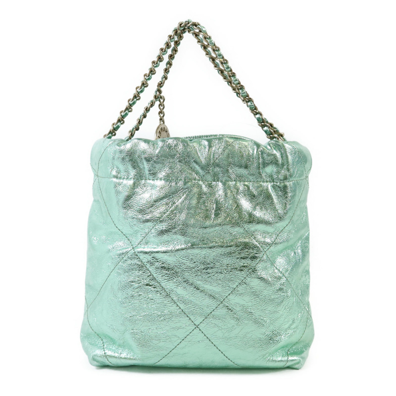 CHANEL 牛皮皮革C22 Mini金扣手挽肩背兩用袋-1