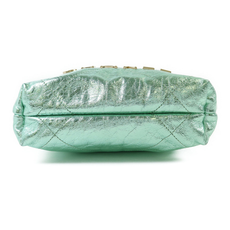 CHANEL 牛皮皮革C22 Mini金扣手挽肩背兩用袋-3