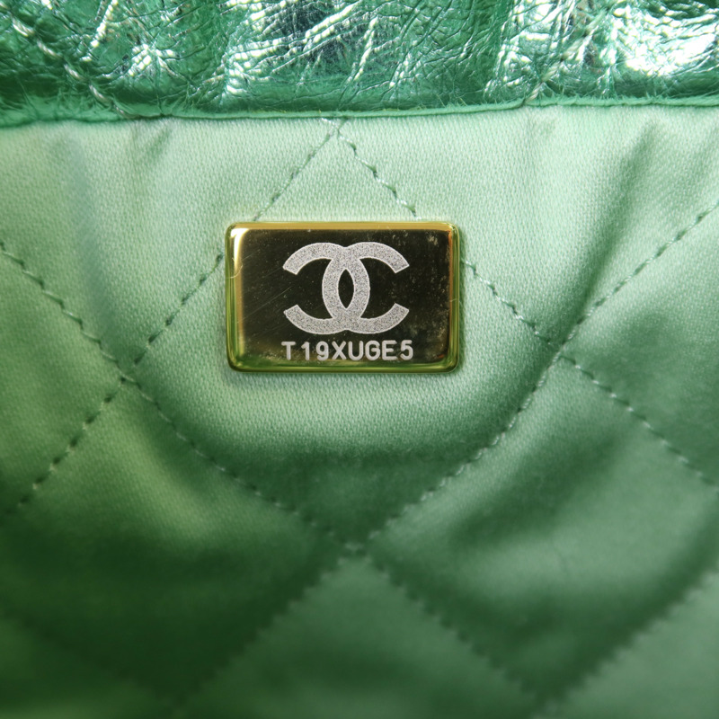 CHANEL 牛皮皮革C22 Mini金扣手挽肩背兩用袋-7