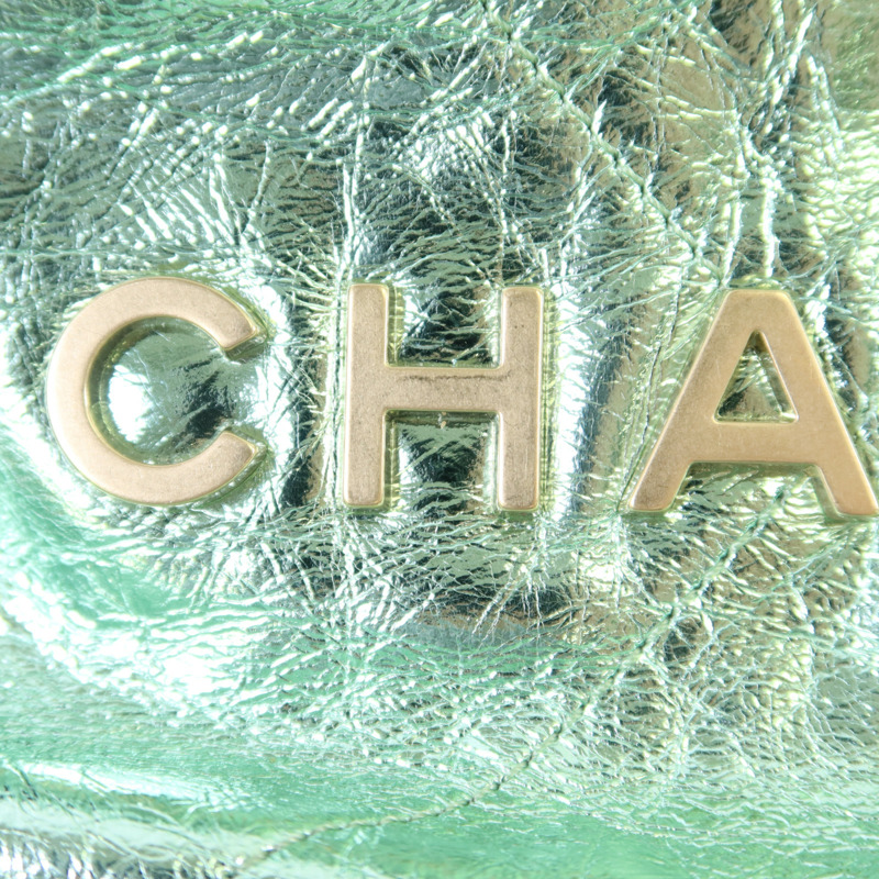 CHANEL 牛皮皮革C22 Mini金扣手挽肩背兩用袋-8