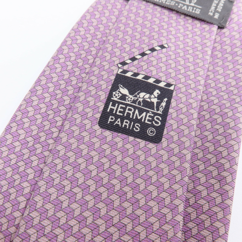 HERMES 絲質Necktie領帶-5