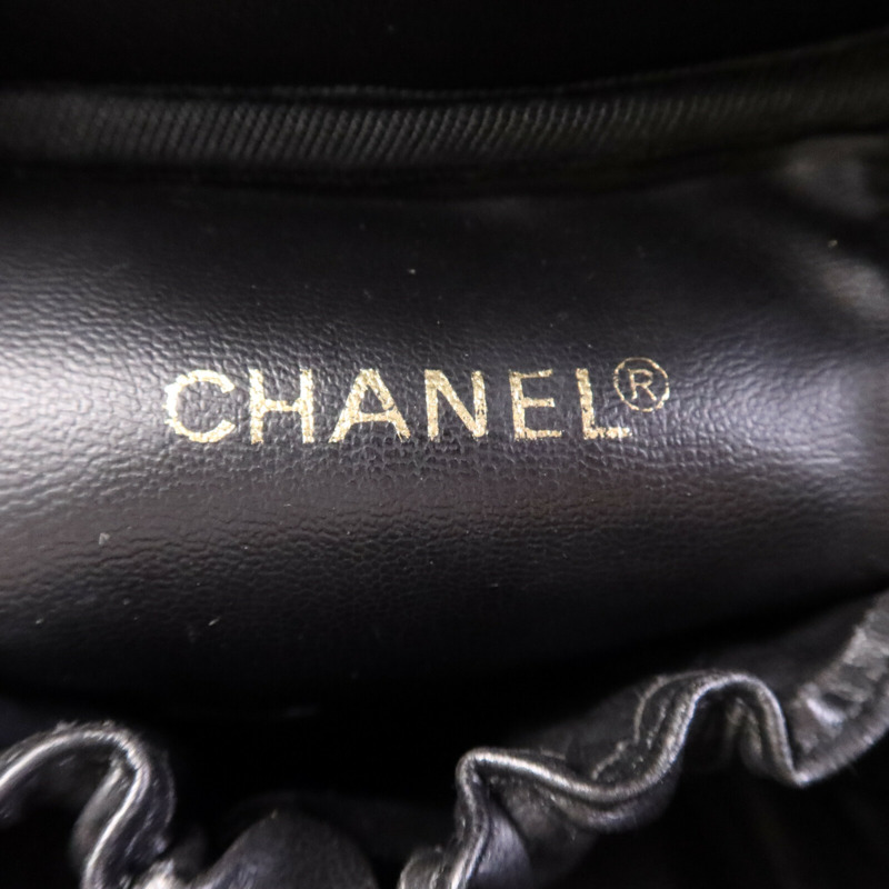 CHANEL 羊皮皮革Vintage Vanity Case金扣手挽袋-5