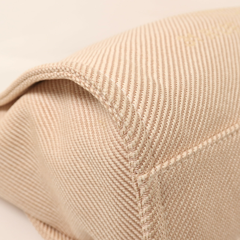 CHANEL 帆布Deauville Tote金扣鏈帶手挽袋-7