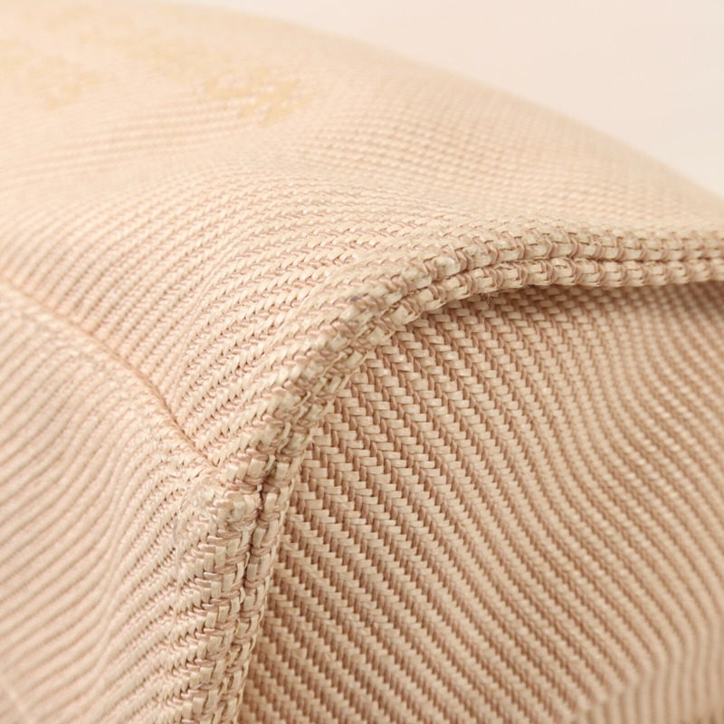 CHANEL 帆布Deauville Tote金扣鏈帶手挽袋-8