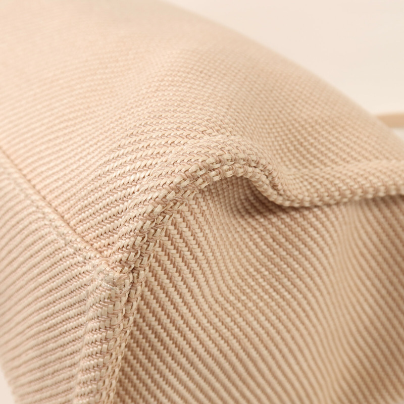 CHANEL 帆布Deauville Tote金扣鏈帶手挽袋-10