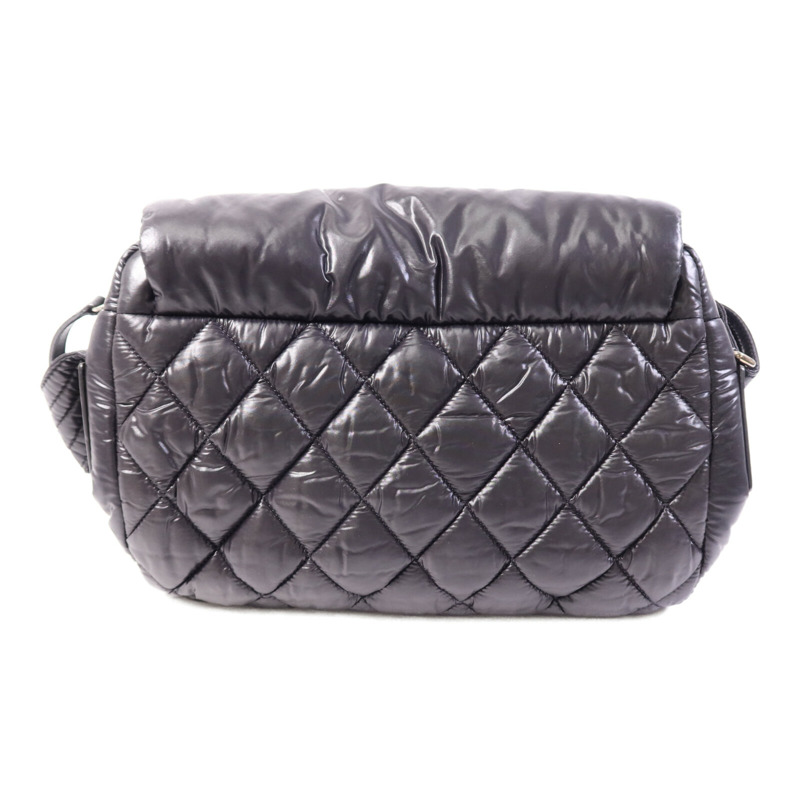 CHANEL 尼龍Coco Cocoon銀扣肩背袋-1