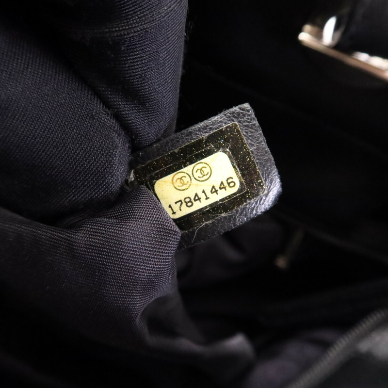 CHANEL 牛皮皮革Tote Bag銀扣手挽袋-7