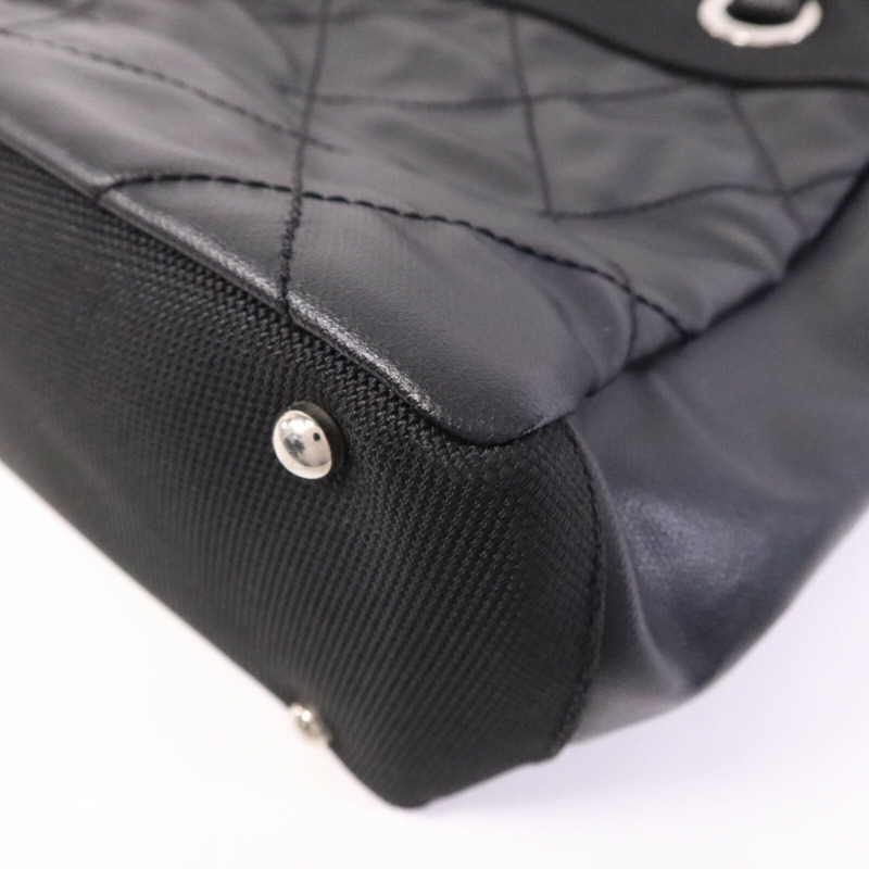 CHANEL 牛皮皮革Tote Bag銀扣手挽袋-9