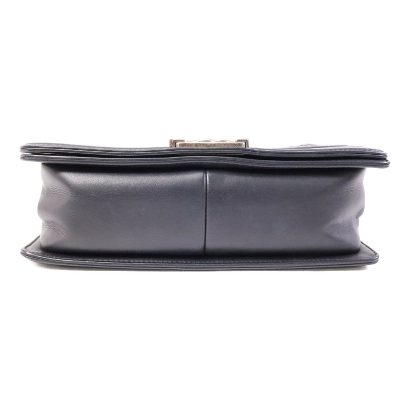 CHANEL 牛皮皮革Boy 25銀扣鏈帶肩背袋-3