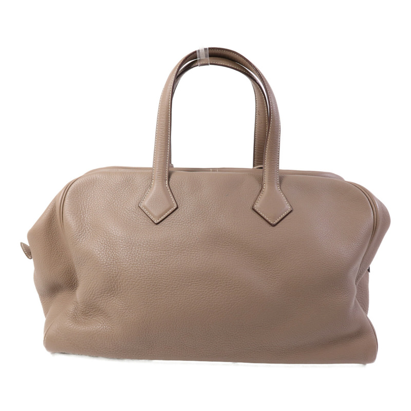 HERMES Clemence皮革Victoria 43銀扣肩背袋-1