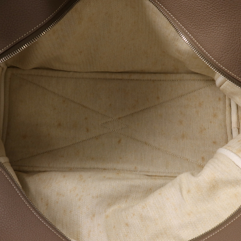 HERMES Clemence皮革Victoria 43銀扣肩背袋-4