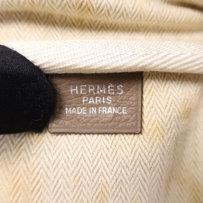 HERMES Clemence皮革Victoria 43銀扣肩背袋-5