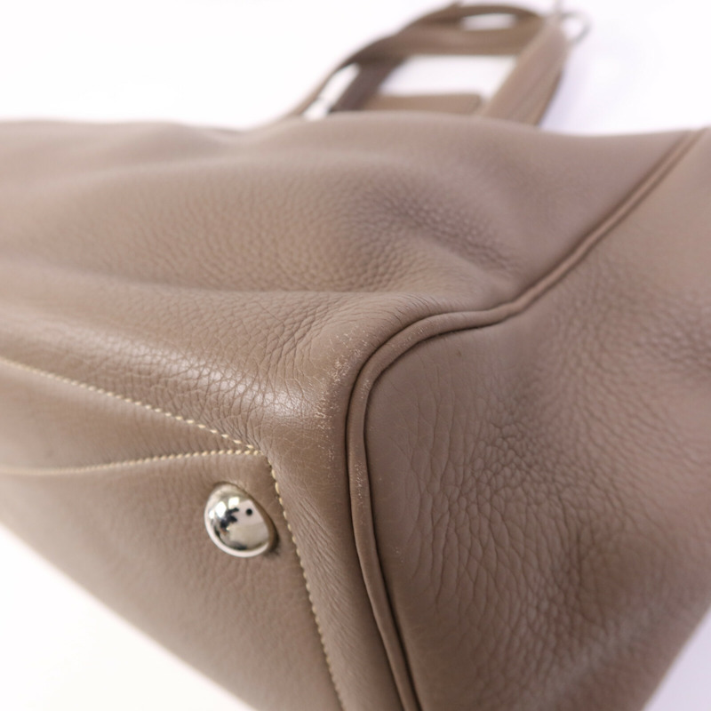 HERMES Clemence皮革Victoria 43銀扣肩背袋-12