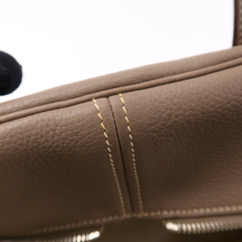 HERMES Clemence皮革Victoria 43銀扣肩背袋-14