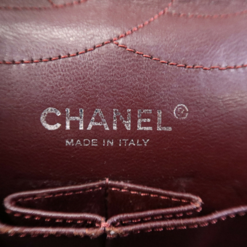 CHANEL 牛皮皮革Chanel 2.55 Large銀扣鏈帶肩背袋-6