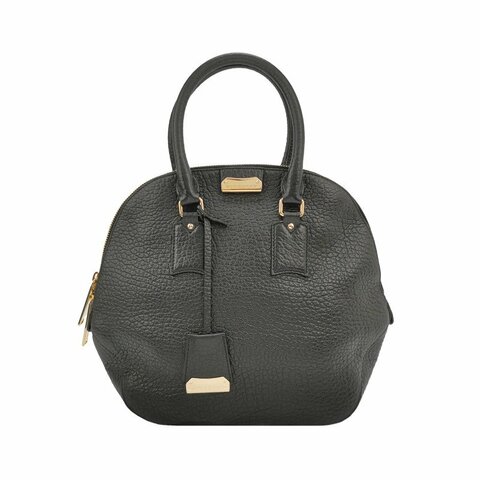 Burberry Orchard牛皮純色橢圓廓形字母Logo手提包
