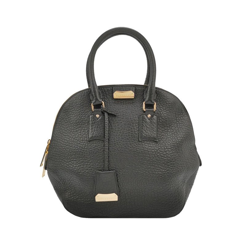 Burberry Orchard牛皮純色橢圓廓形字母Logo手提包-0