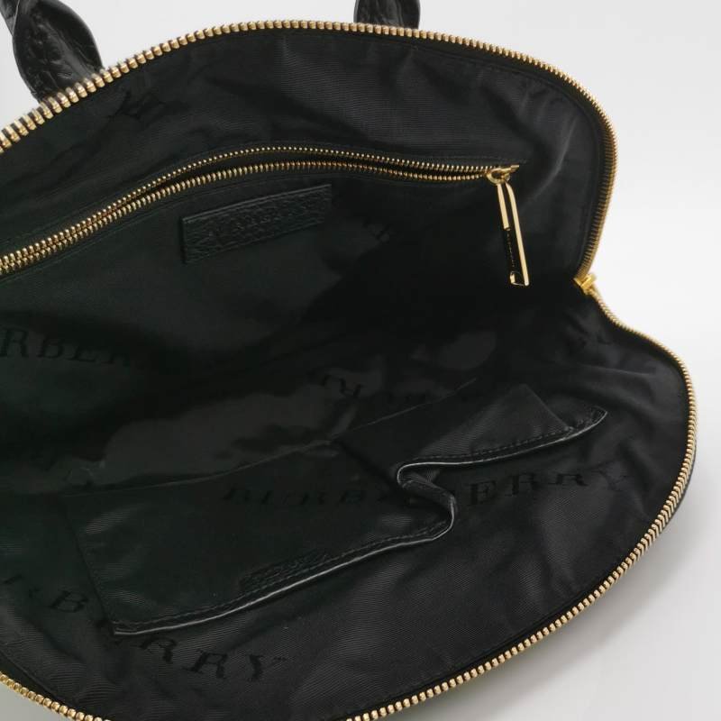 Burberry Orchard牛皮純色橢圓廓形字母Logo手提包-6