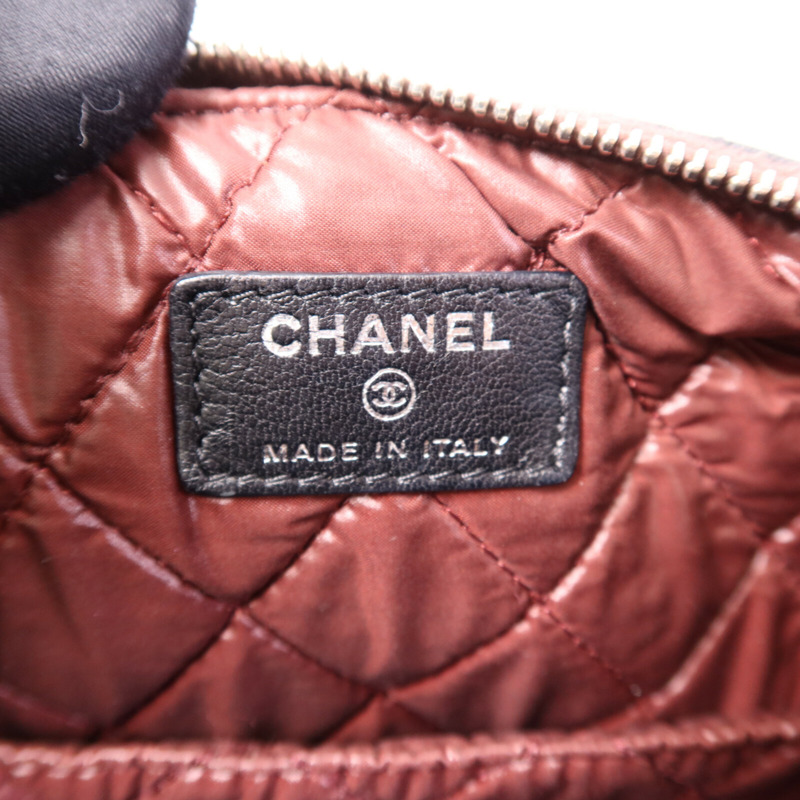 CHANEL 羊皮皮革Vintage Hobo Bag銀扣肩背袋-5