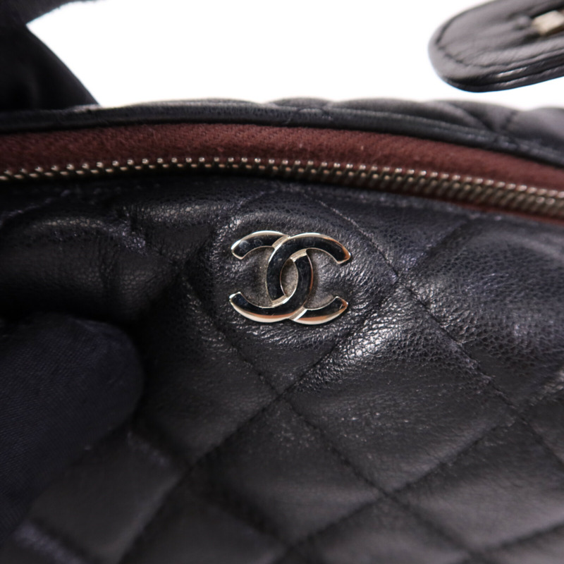 CHANEL 羊皮皮革Vintage Hobo Bag銀扣肩背袋-6