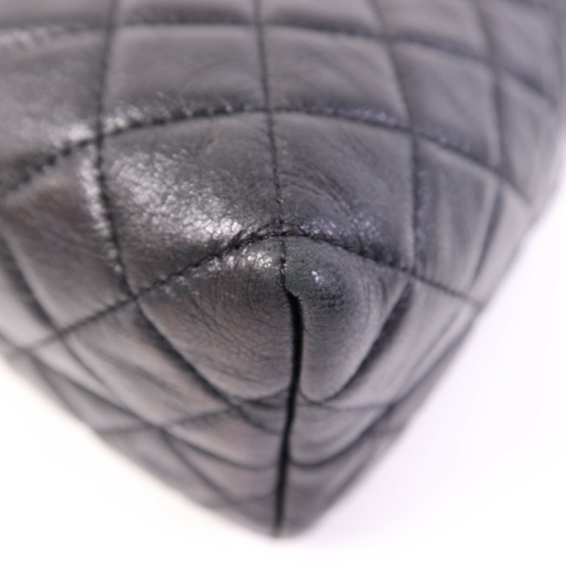 CHANEL 羊皮皮革Vintage Hobo Bag銀扣肩背袋-10