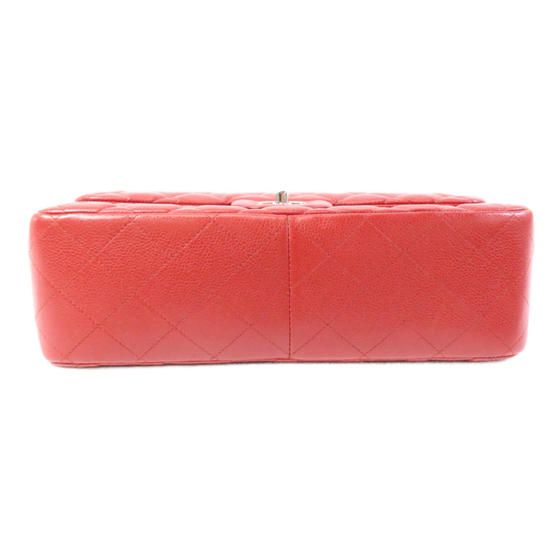 CHANEL 牛皮皮革Large Classic銀扣鏈帶肩背袋-3