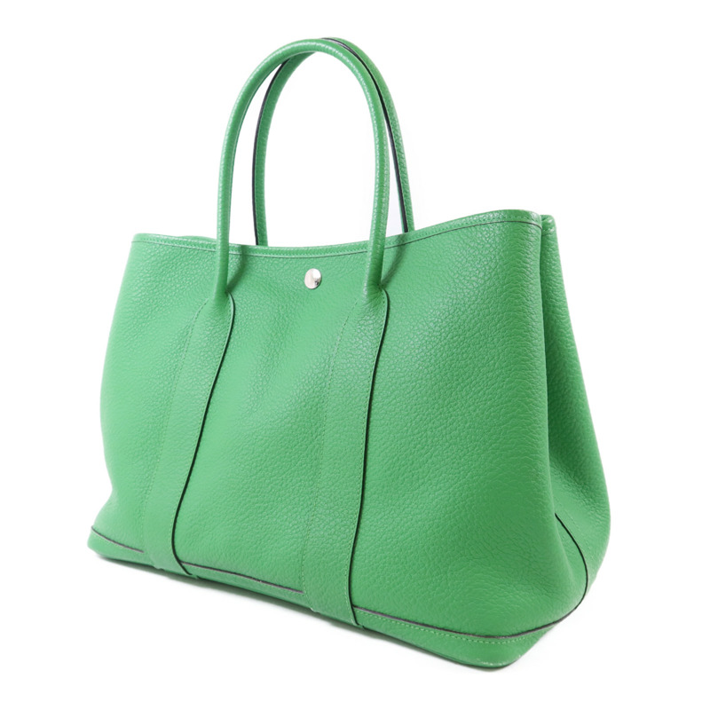 HERMES Negonda皮革Garden Party PM銀扣手挽袋Bambou-2