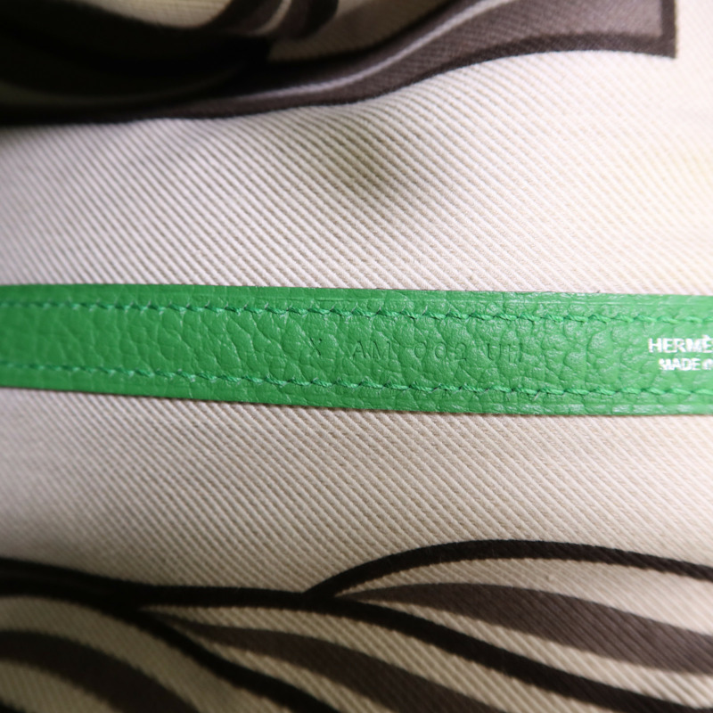 HERMES Negonda皮革Garden Party PM銀扣手挽袋Bambou-7