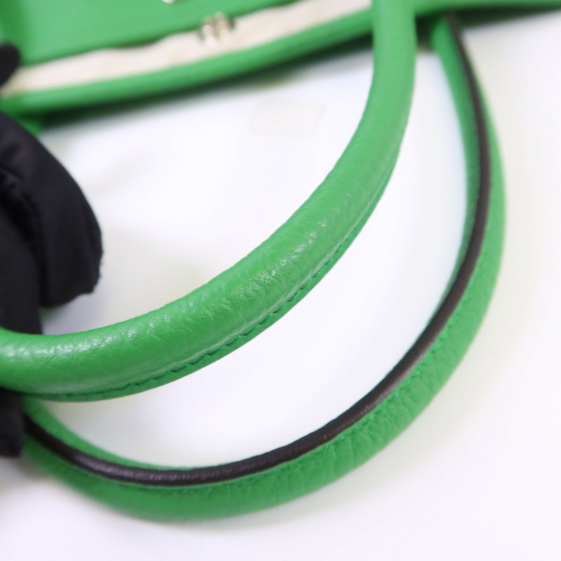 HERMES Negonda皮革Garden Party PM銀扣手挽袋Bambou-13