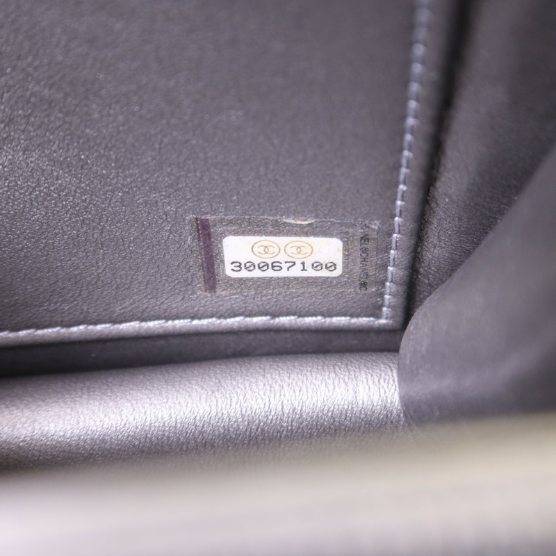 CHANEL 牛皮皮革Chain Shoulder Bag銀扣鏈帶肩背袋-7