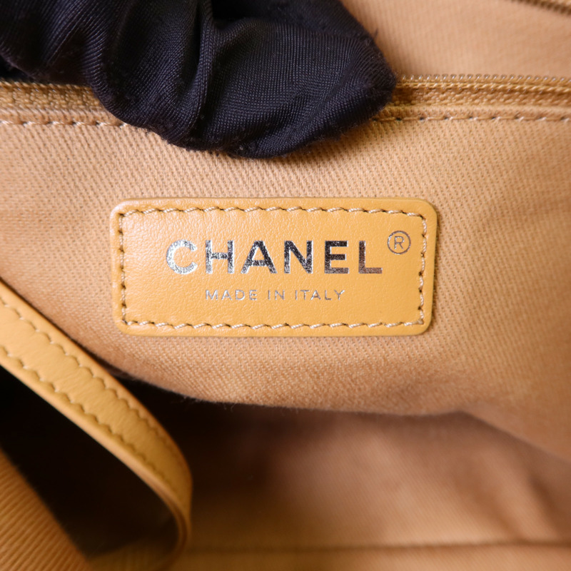 CHANEL 帆布Deauville Tote Bag銀扣鏈帶肩背袋-6