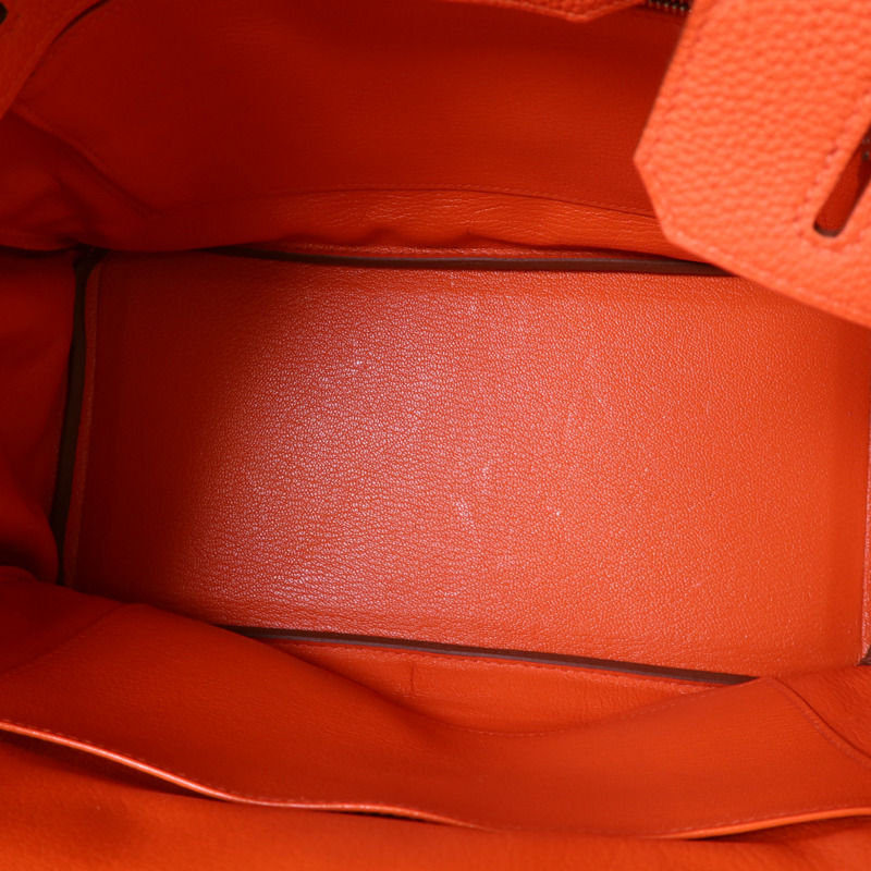 HERMES Togo皮革Birkin 30銀扣手挽袋Capucine-5