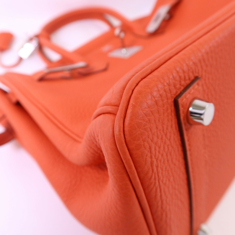HERMES Togo皮革Birkin 30銀扣手挽袋Capucine-13