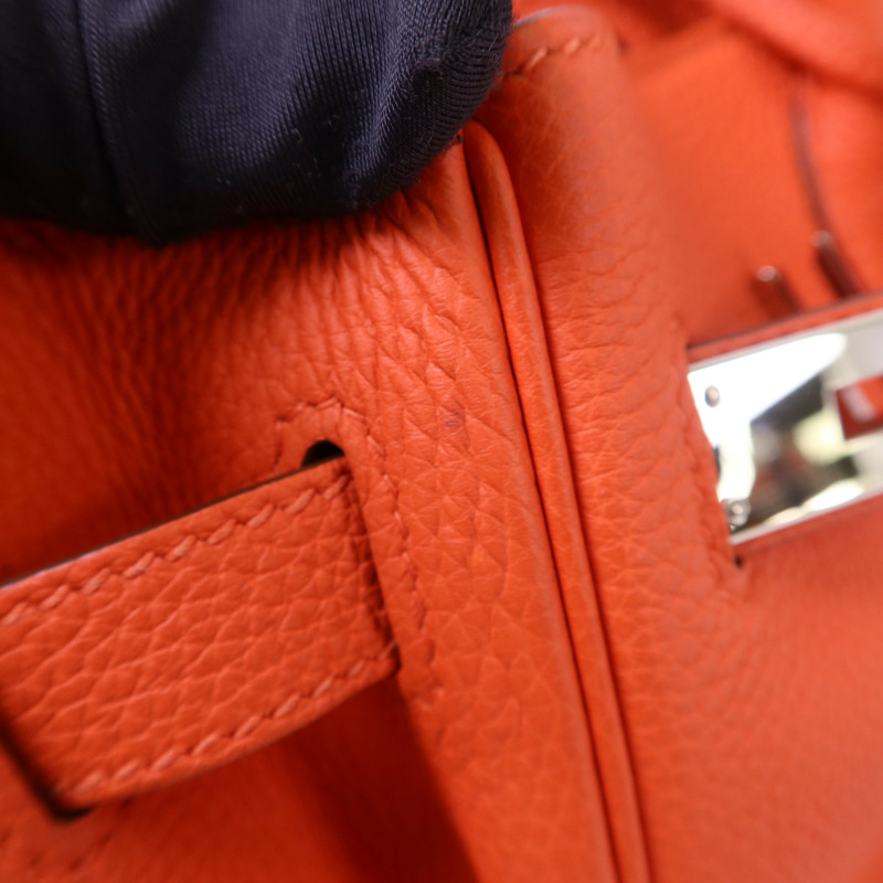 HERMES Togo皮革Birkin 30銀扣手挽袋Capucine-16